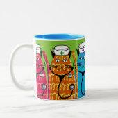 ナース猫 ツートーンマグカップ (左)