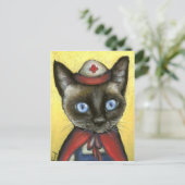 ナース猫 ポストカード (スタンド正面)