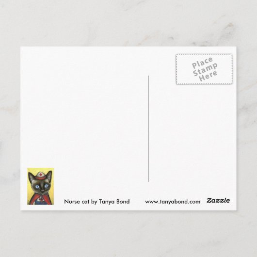 ナース猫 ポストカード (裏面)