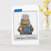 ナース猫 – 病気 – 医師 – 医療おもしろカード カード (黄色い花)