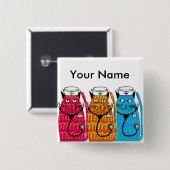 ナース猫 缶バッジ (正面&裏面)