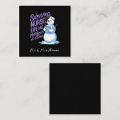 ナース生き延びライフが一度に落ち着く スクエア名刺 (正面/裏面)
