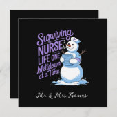 ナース生き延びライフが一度に落ち着く 招待状 (正面/裏面)