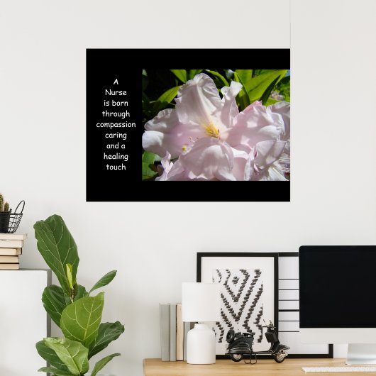 ナース生まれはアート思い気に遣いの癒しTouch ポスター (ホームオフィス)