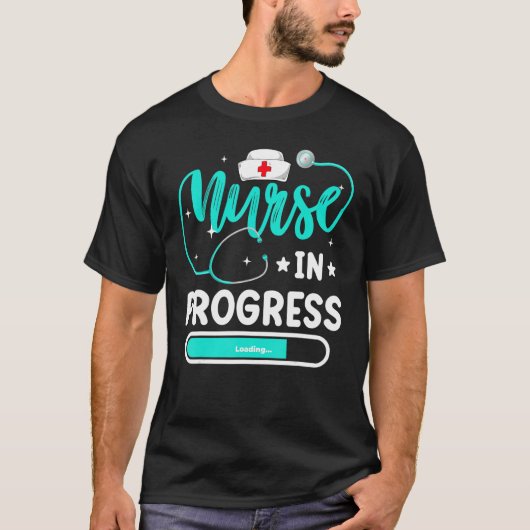 ナース生活看護学生の将来のナース Tシャツ (正面)