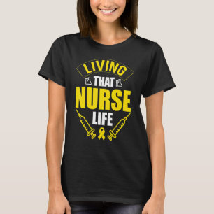 ナース生活看護学級医療従事者クリニック Tシャツ