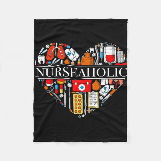 ナース用Nurseholeic Tシャツ フリースブランケット (正面)