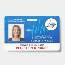 ナース病院の医療従事者の写真ID