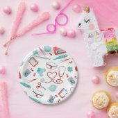 ナース目盛りアイコン紙プレート ペーパープレート (パーティー)