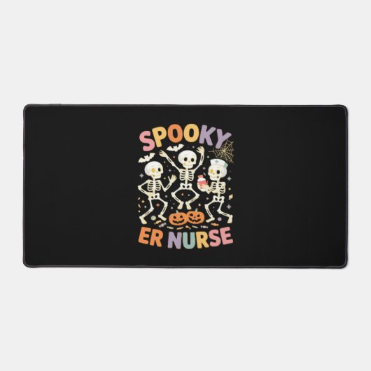 ナース看護かわいいハロウィン不気味エッセンシャルT-Sh デスクマット (正面)