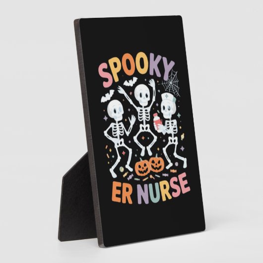 ナース看護かわいいハロウィン不気味エッセンシャルT-Sh フォトプラーク (側面)
