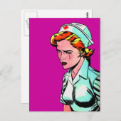 ナース看護ナース-ヴィンテージイラストレーション ポストカード (正面/裏面)