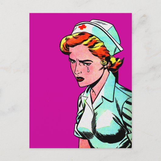 ナース看護ナース-ヴィンテージイラストレーション ポストカード (正面)