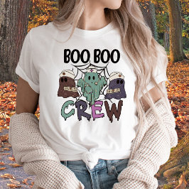 ナース看護ハロウィンブーブクルー幽霊 Tシャツ