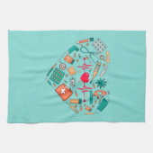 ナース看護ハート具 キッチンタオル (横)