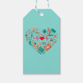 ナース看護ハート具 ギフトタグ (正面)