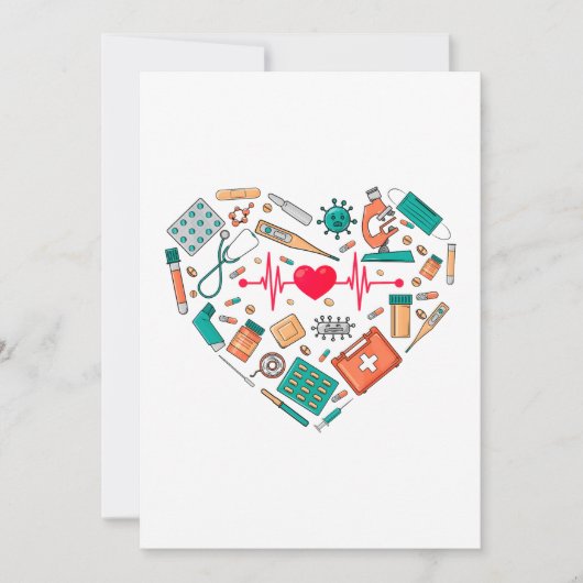 ナース看護ハート具 シーズンカード (正面)