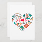 ナース看護ハート具 シーズンカード (正面/裏面)