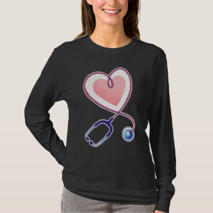 ナース看護乳房聴診器 Tシャツ