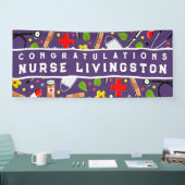 ナース看護学校卒業おめでとうバナー 横断幕 (トレードショー)