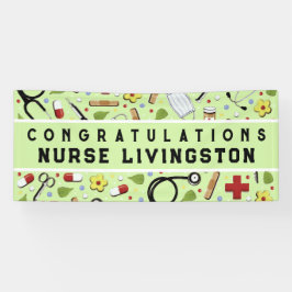 ナース看護学校卒業おめでとうバナー 横断幕