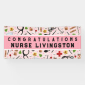 ナース看護学校卒業おめでとうバナー 横断幕 (横)
