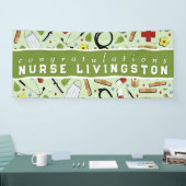 ナース看護学校卒業おめでとうバナー 横断幕 (トレードショー)