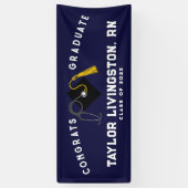 ナース看護学校卒業おめでとう 横断幕 (縦)