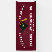 ナース看護学校卒業おめでとう 横断幕 (縦)