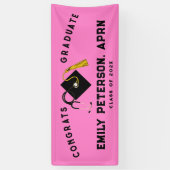 ナース看護学校卒業おめでとう 横断幕 (縦)