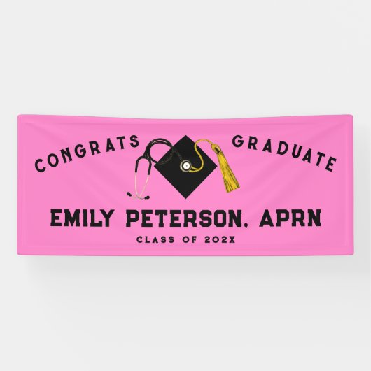 ナース看護学校卒業おめでとう 横断幕 (横)