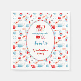 ナース看護学校卒業医療 スタンダードカクテルナプキン