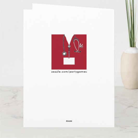 ナース看護学校卒業 カード (裏面)