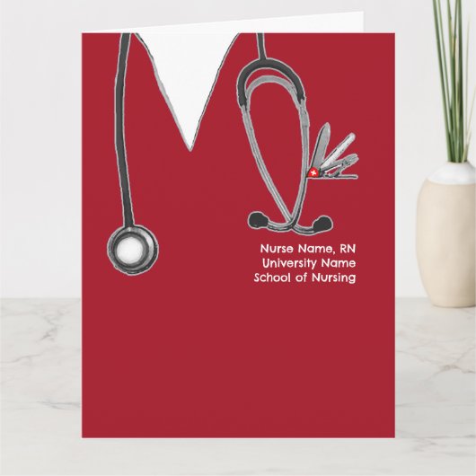 ナース看護学校卒業 カード (正面)