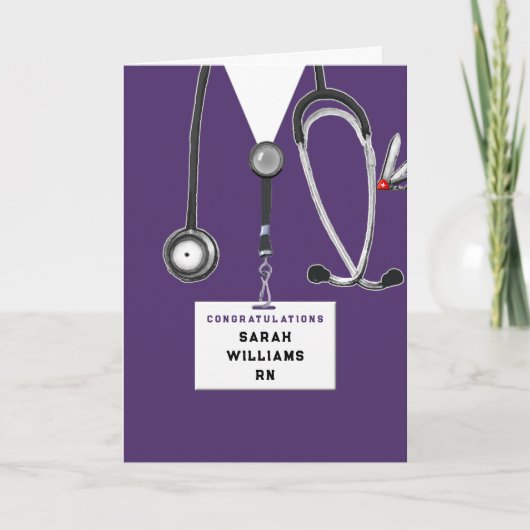 ナース看護学校卒業 カード (正面)