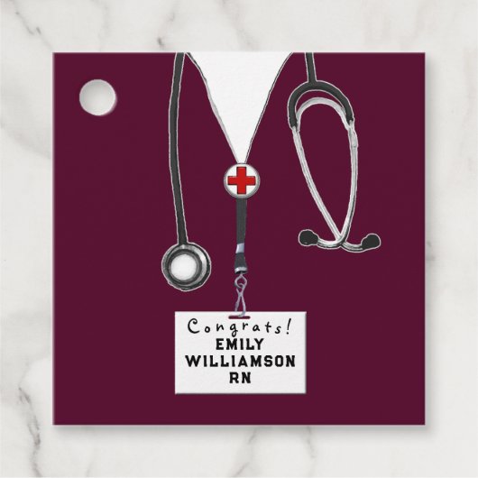 ナース看護学校卒業 フェイバータグ (正面)