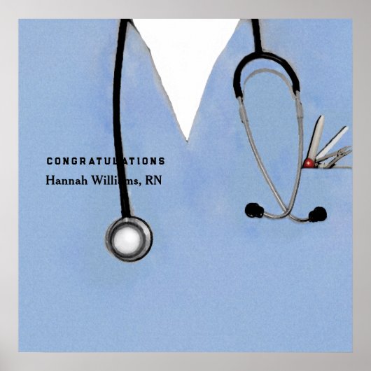 ナース看護学校卒業 ポスター (正面)