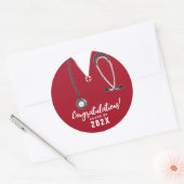 ナース看護学校卒業 ラウンドシール (封筒)