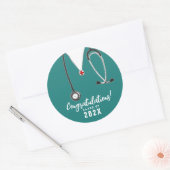 ナース看護学校卒業 ラウンドシール (封筒)