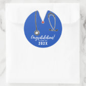 ナース看護学校卒業 ラウンドシール (バッグ)