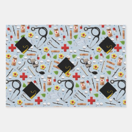 ナース看護学校卒業 ラッピングペーパーシート