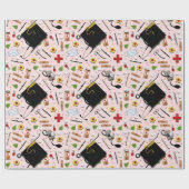 ナース看護学校卒業 ラッピングペーパー (フラット)