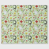 ナース看護学校卒業 ラッピングペーパー (フラット)