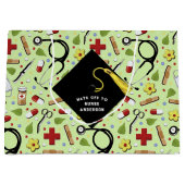 ナース看護学校卒業 ラージペーパーバッグ (正面)