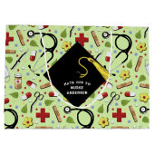 ナース看護学校卒業 ラージペーパーバッグ (裏面)