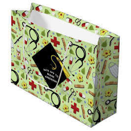 ナース看護学校卒業 ラージペーパーバッグ