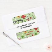 ナース看護学校広場シール スクエアシール (封筒)