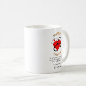 ナース祈りの言葉ハート聖なる書物、 経典 パーソナライズされた コーヒーマグカップ (正面右)