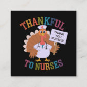 ナース祝の英雄に感謝 スクエア名刺 (裏面)