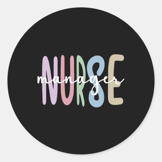 ナース管理者感謝の看護ナース管理者 ラウンドシール (正面)